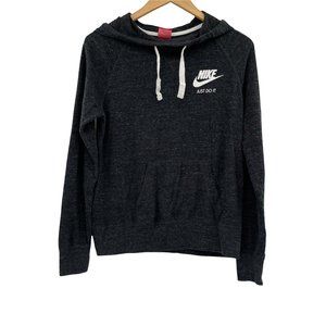 Nike Space Dye Grey Pullover Hooded Sweatshirt Lightweight Material Higher Neck